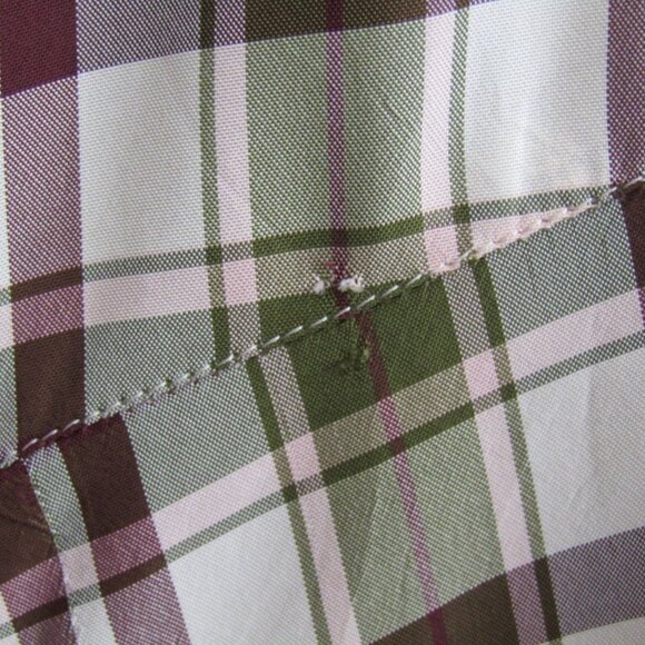 I.S. Sunao Kuwahara Issey Miyake Green Plaid Dress Size US S Japan Vintage FLAWS - Picture 14 of 16